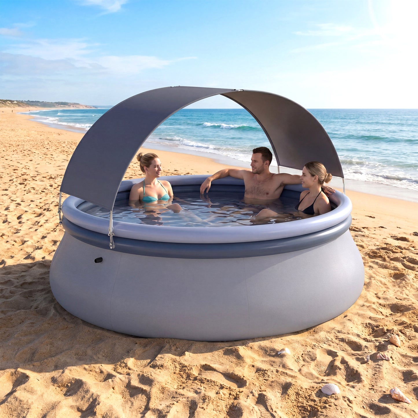 Outdoor Inflatable Pool with Sunshade Canopy-S Swimming Pools at Gallery Canada