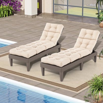 73"X22" Outdoor Lounge Chaise Cushion, High Back, Beige Outdoor Furniture Accessories at Gallery Canada