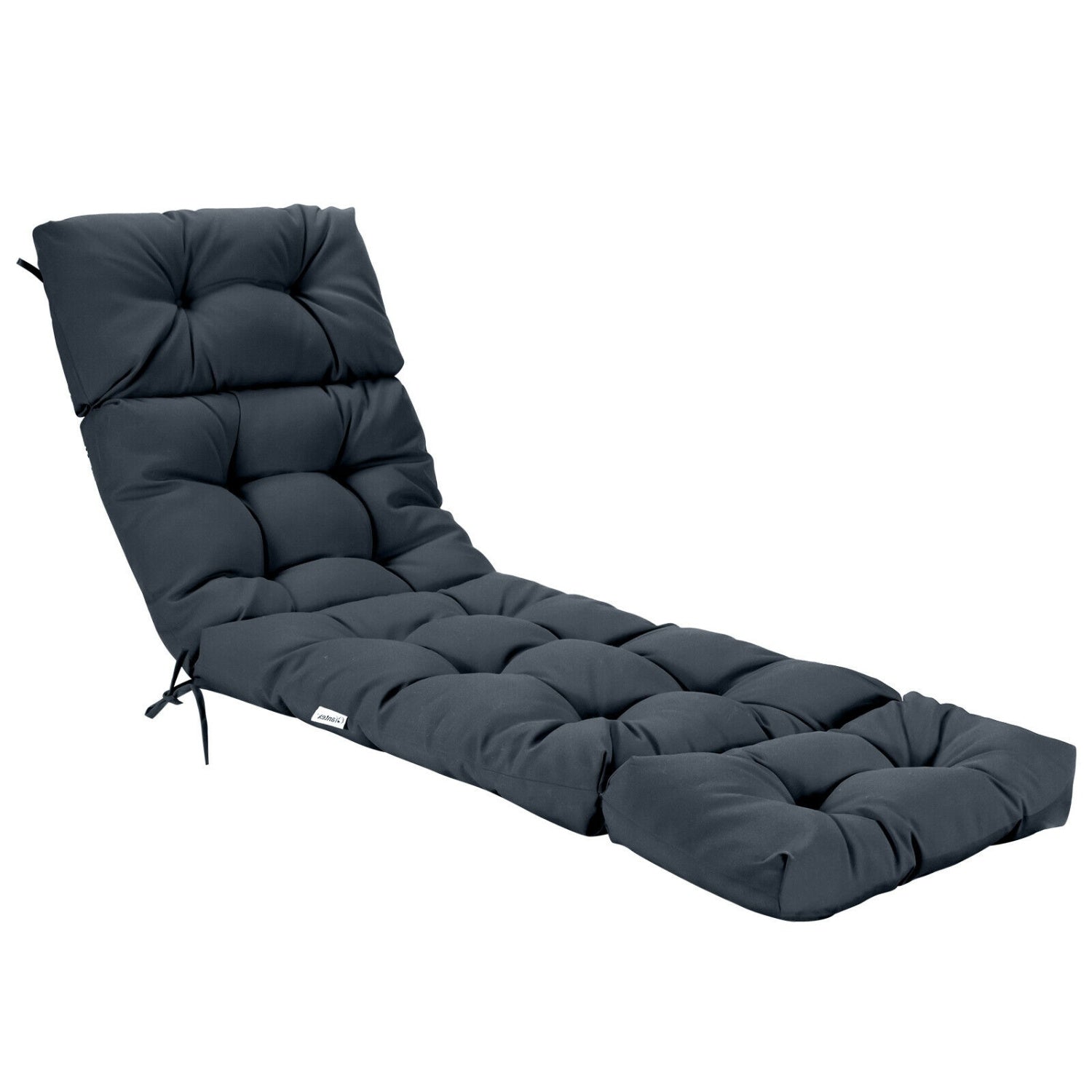 Outdoor Chaise Cushion With String Ties, Gray Outdoor Chaise Lounges at Gallery Canada