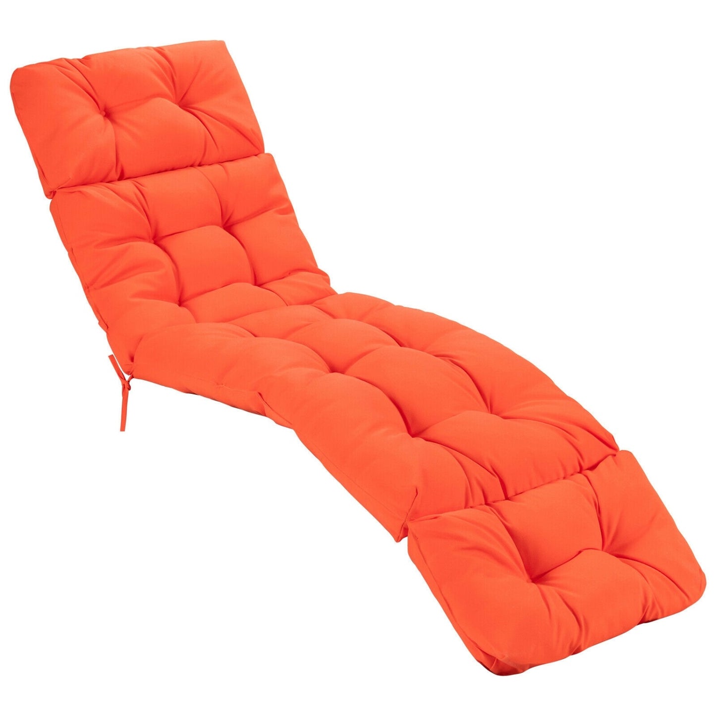 Outdoor Chaise Cushion With String Ties, Orange Outdoor Chaise Lounges at Gallery Canada