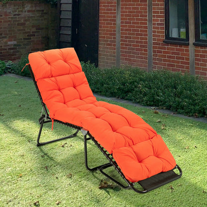 Outdoor Chaise Cushion With String Ties, Orange Outdoor Chaise Lounges at Gallery Canada