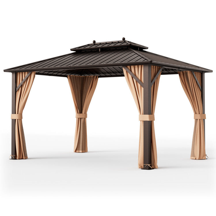 All-Weather Rattan Seating Set with Hardtop Gazebo Outdoor & Patio Furniture at Gallery Canada