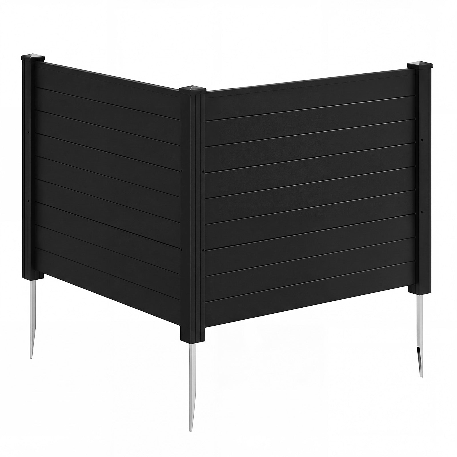 Outdoor PVC Privacy Screens, 20 Inch Fence Panels, Black Decorative Fencing & Flooring Black at Gallery Canada