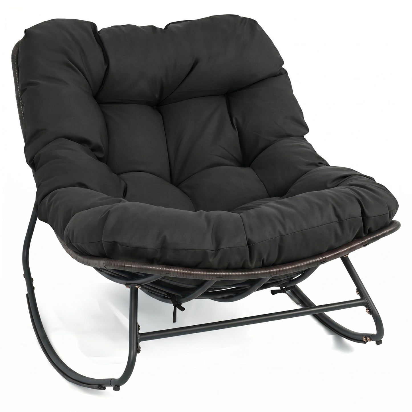 Outdoor Papasan Rocking Chair, Black Patio Rocking Chairs & Gliders at Gallery Canada