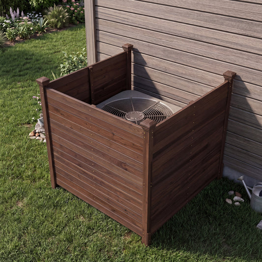 3-Panel Outdoor Privacy AC Fence, Brown Decorative Fencing & Flooring Brown at Gallery Canada