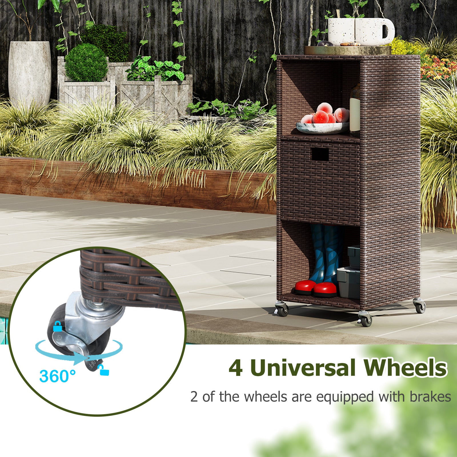 Outdoor Storage Cabinet With Drawer, 3 Shelves, Backyard Sheds & Outdoor Storage at Gallery Canada