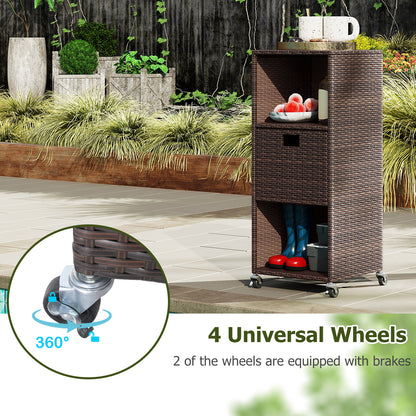 Outdoor Storage Cabinet With Drawer, 3 Shelves, Backyard Sheds & Outdoor Storage at Gallery Canada