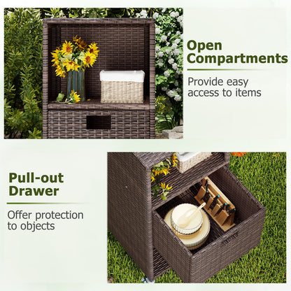 Outdoor Storage Cabinet With Drawer, 3 Shelves, Backyard Sheds & Outdoor Storage at Gallery Canada