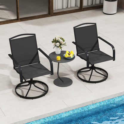 Outdoor Swivel Chairs Set of 2, Black Patio Rocking Chairs & Gliders at Gallery Canada