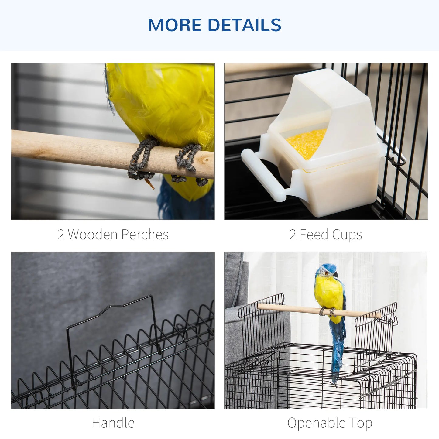23 Bird Cage, Parrot House, Cockatiels Playpen, Black Bird Cages at Gallery Canada