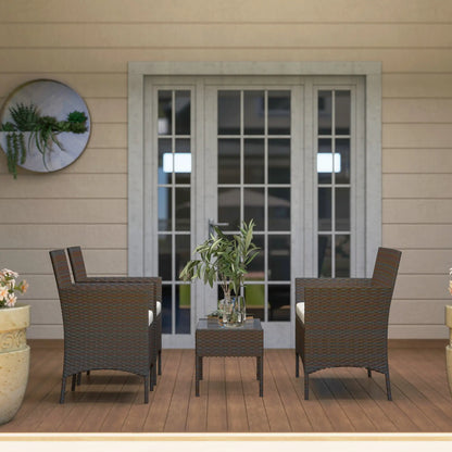 Wicker Outdoor Balcony Furniture Set, 4 Pieces, Rattan Patio, Beige Patio Furniture Sets at Gallery Canada