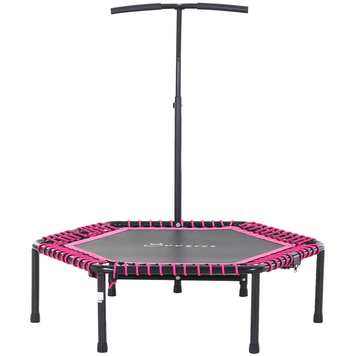 48" Hexagon Rebounder Trampoline, Fitness Bungee Jumper, Adjustable Bar, Pink Trampolines at Gallery Canada