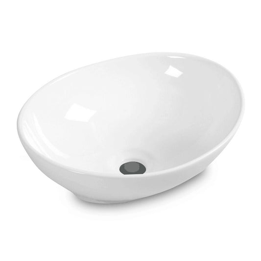 Oval Ceramic Vessel Sink, White Bathroom Sinks White at Gallery Canada