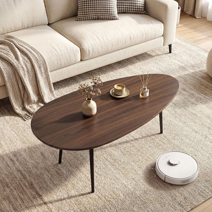 Oval Coffee Table, Mid Century Center Table, Walnut Coffee Tables at Gallery Canada