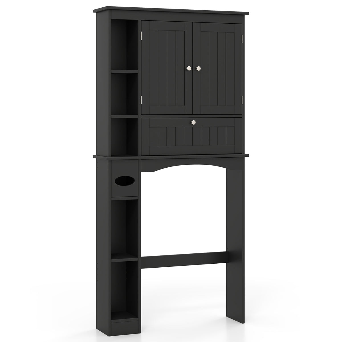 Over The Toilet Storage Cabinet, Adjustable Shelf, Black Bathroom Etagere Black at Gallery Canada