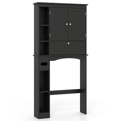 Over The Toilet Storage Cabinet, Adjustable Shelf, Black Bathroom Etagere at Gallery Canada