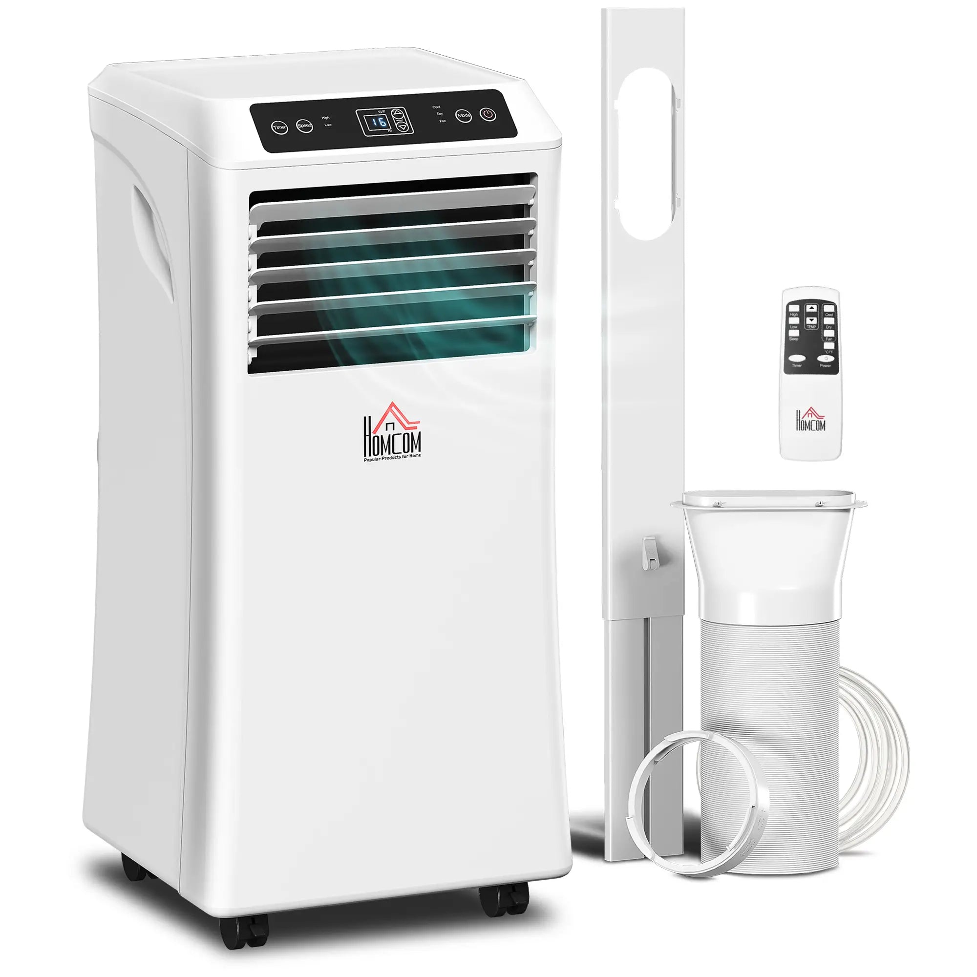 8000BTU Portable Air Conditioner, Cooling Dehumidifier, 2 Speed Fans, 24H Timer, White Air Conditioner at Gallery Canada