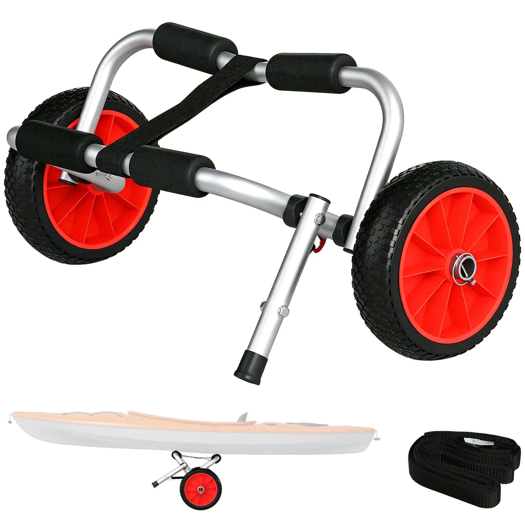 Kayak Cart Foldable Canoe Trolley, 10'' Solid Tires, Aluminum Kayak Carts at Gallery Canada