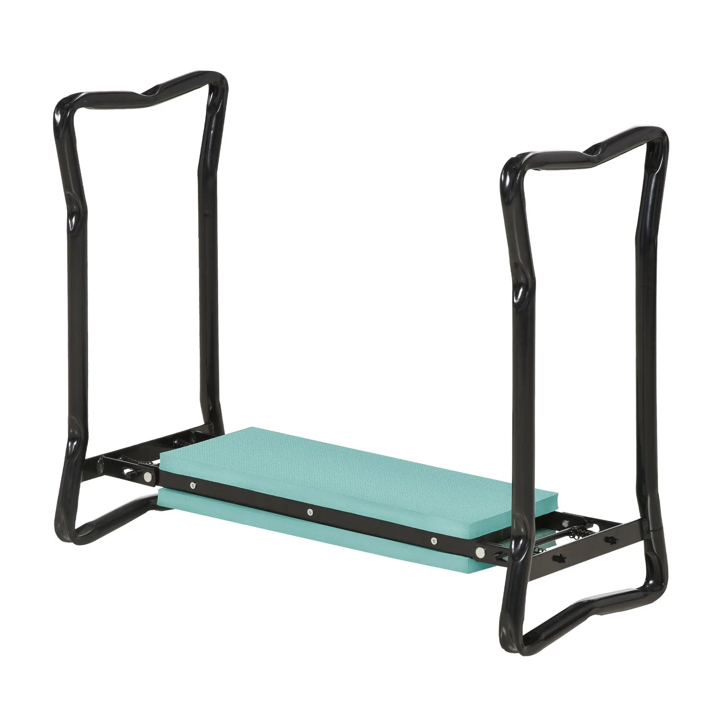 Garden Kneeler Seat Stool, Folding Gardening Chair with Thick Pad Garden Accessories Black and Dark Green at Gallery Canada