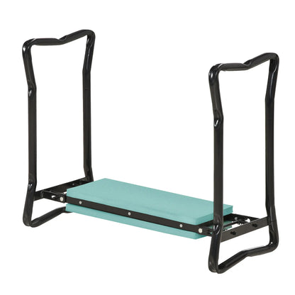 Garden Kneeler Seat Stool, Folding Gardening Chair with Thick Pad Garden Accessories Black and Dark Green at Gallery Canada