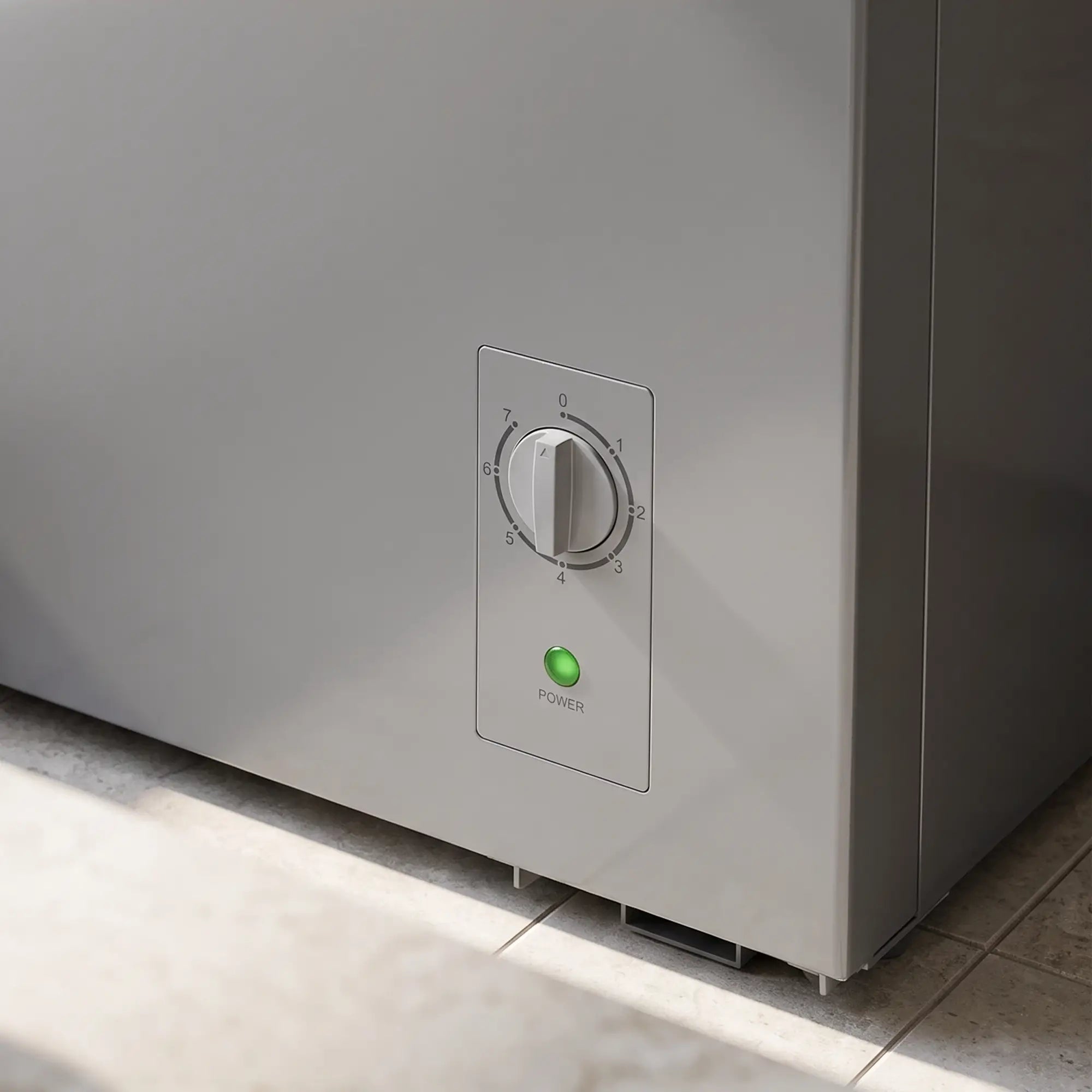 3.5 Cu.Ft Chest Freezer, 7-Setting Thermostat, Wire Basket, Grey Small Kitchen Appliances at Gallery Canada