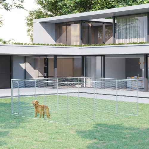 15.1' x 15.1' x 6' Dog Playpen, Galvanized Steel Frame, for Small Medium Dogs