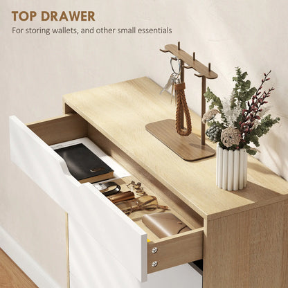 Narrow Shoe Cabinet, 2 Flip Drawers, Adjustable Shelves, White Shoe Storage Cabinets & Racks at Gallery Canada