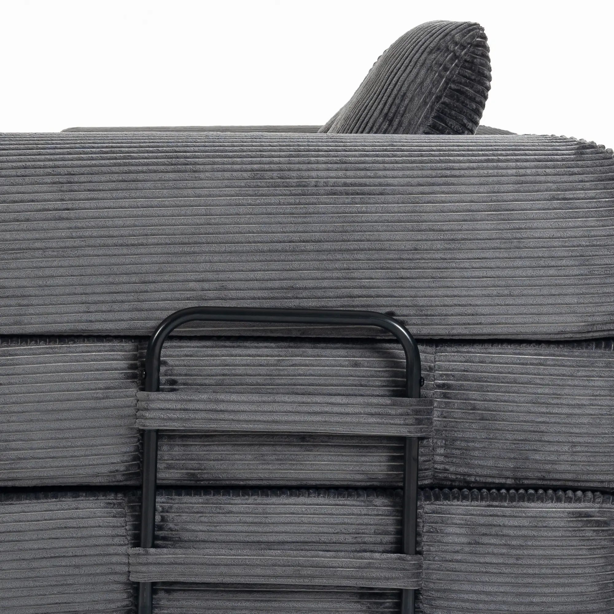 5-in-1 Convertible Sofa Bed, L-Shaped Loveseat, Dark Grey, Dark Grey Sofa Bed at Gallery Canada