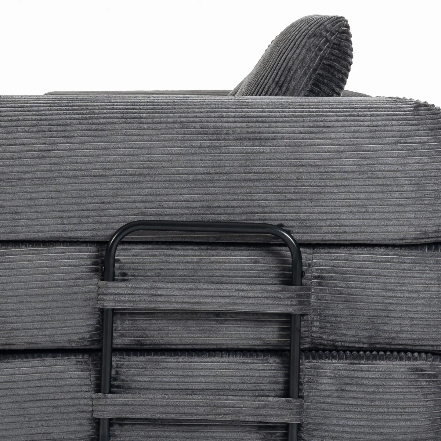 5-in-1 Convertible Sofa Bed, L-Shaped Loveseat, Dark Grey, Dark Grey Sofa Bed at Gallery Canada
