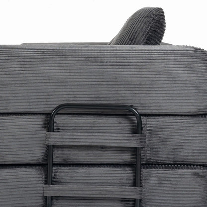 5-in-1 Convertible Sofa Bed, L-Shaped Loveseat, Dark Grey, Dark Grey Sofa Bed at Gallery Canada