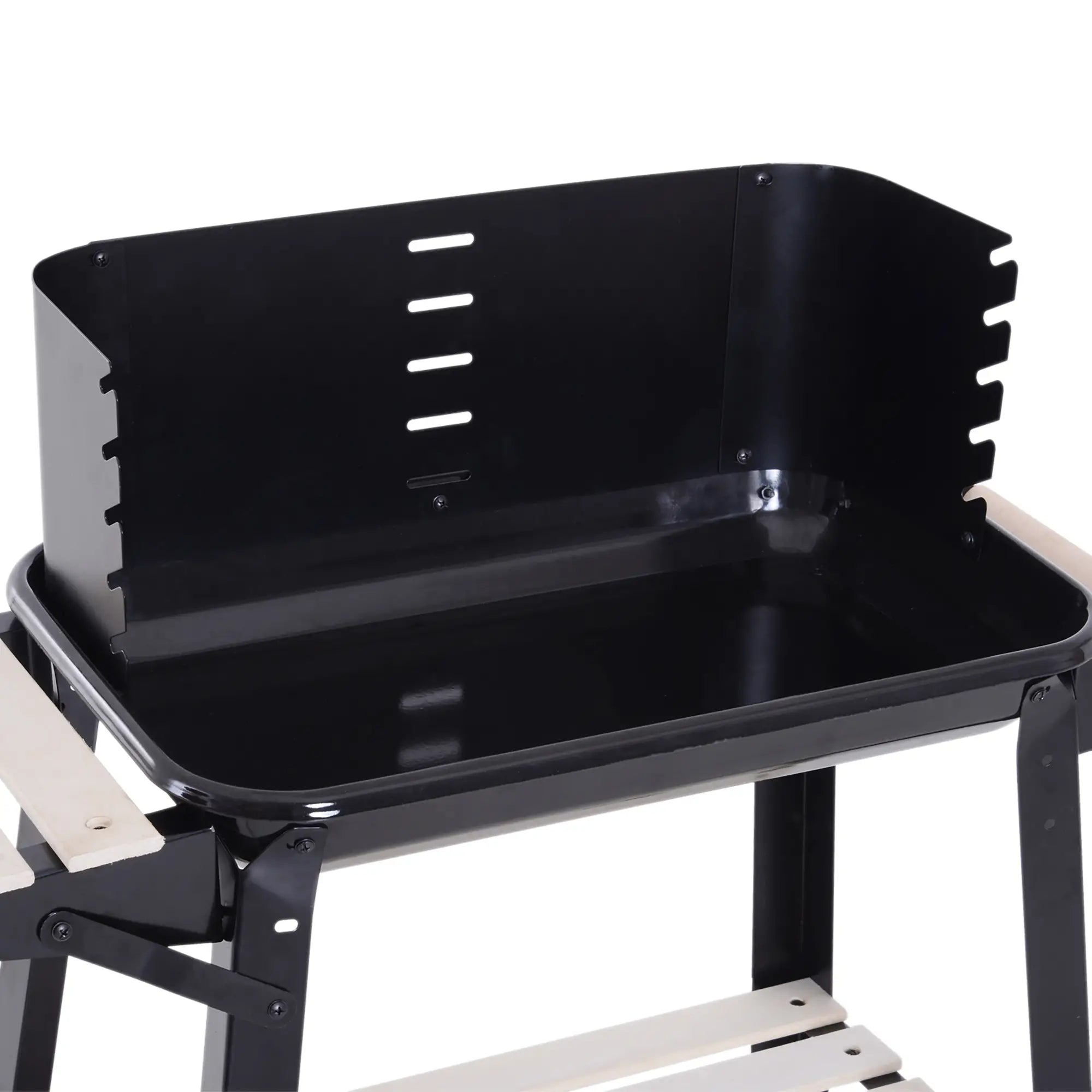 Charcoal BBQ Grill With Side Trays, Storage Shelf, Wheels Charcoal BBQ Grils at Gallery Canada