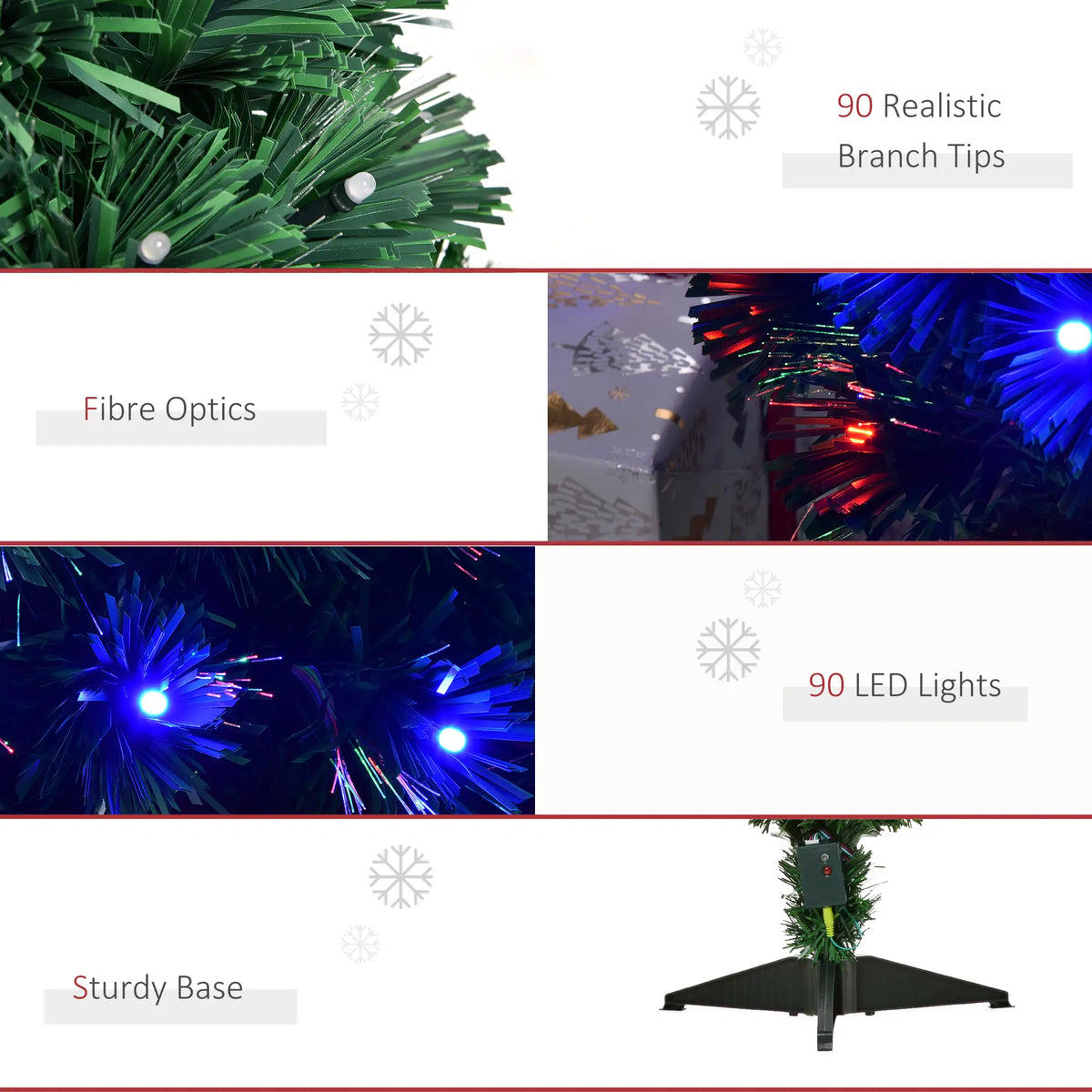 3FT Pre-Lit LED Fiber Optic Christmas Tree, With Stand Pre Lit Christmas Trees at Gallery Canada