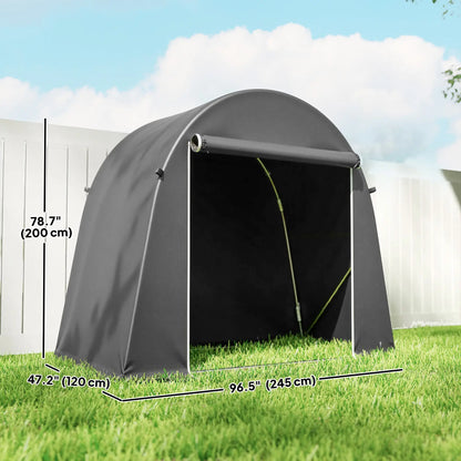 8' x 4' Portable Shed, Waterproof Bike Tent, Roll-Up Zipper Door Sheds at Gallery Canada