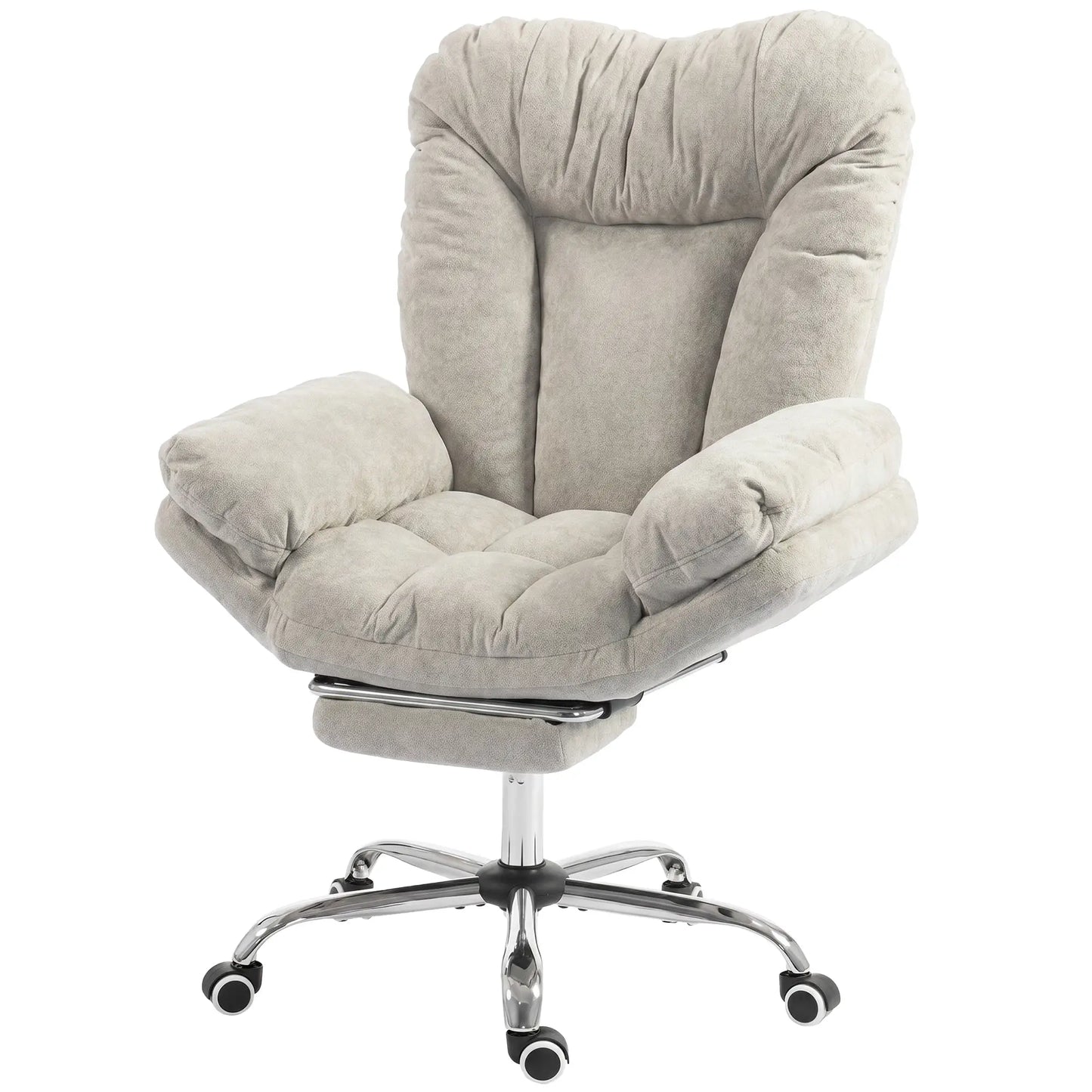 Criss Cross Chair with Wheels, Waterfall Armrests, Light Grey Task Chairs Light Grey at Gallery Canada