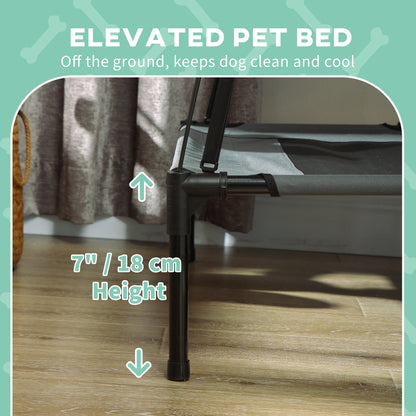 Portable Raised Dog Cot with Canopy, Small-Sized, Grey Elevated Dog Beds at Gallery Canada