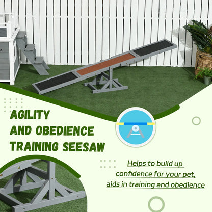 Wood Pet Seesaw, Dog Agility Training Equipment, Weather Resistant, Grey Dog Agility Training Equipment at Gallery Canada