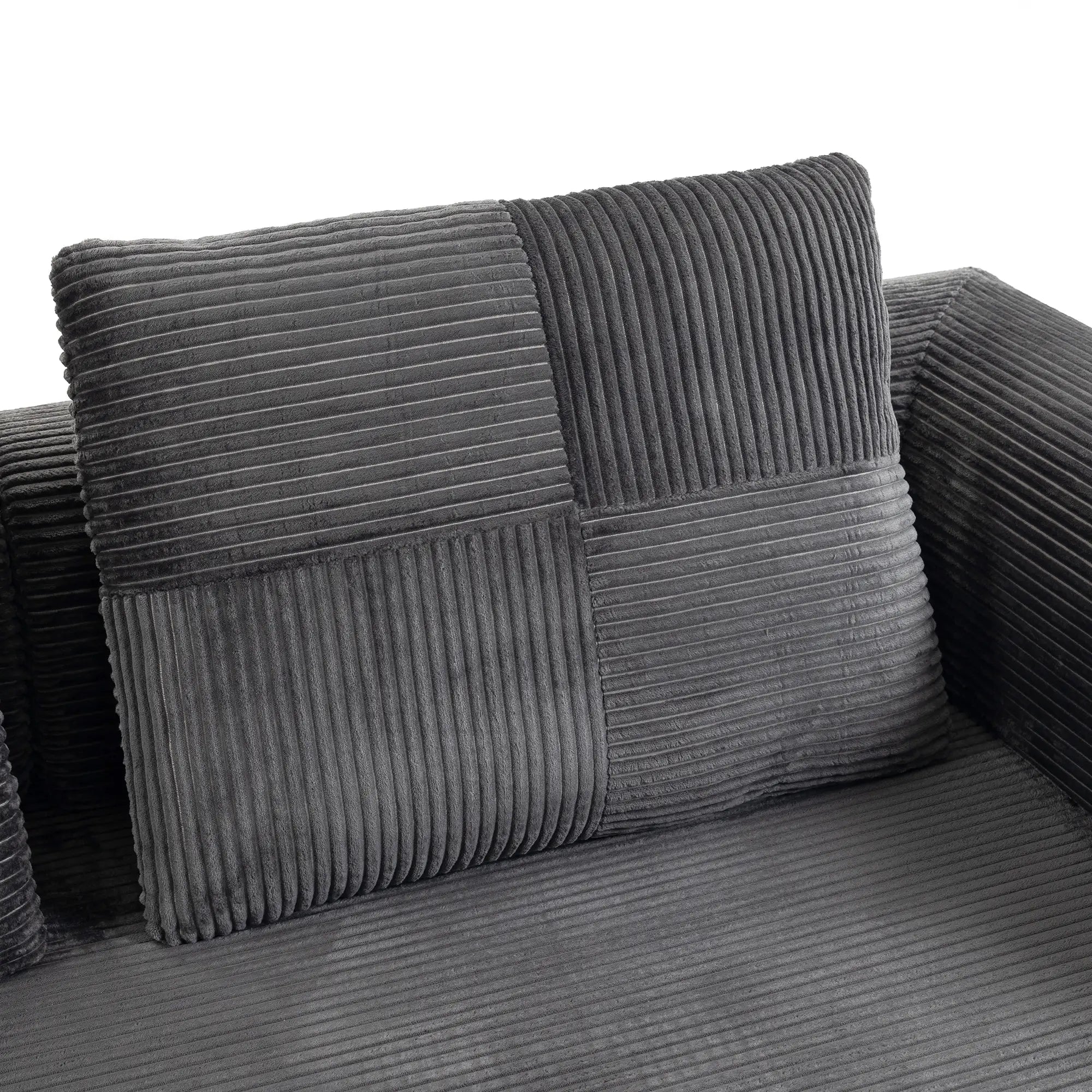 5-in-1 Convertible Sofa Bed, L-Shaped Loveseat, Dark Grey, Dark Grey Sofa Bed at Gallery Canada