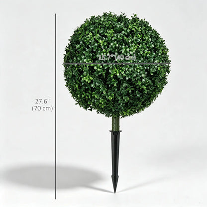 Artificial Boxwood Trees, Set of 2 Ball Topiary, UV Resistant Artificial Trees at Gallery Canada