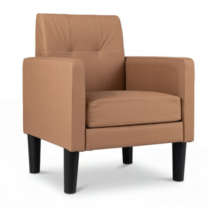 PU Leather Accent Chair, Brown Accent Chairs Brown at Gallery Canada