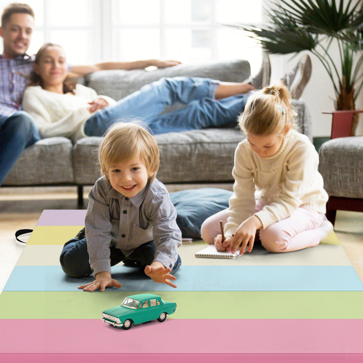PU Leather Tri-Folding Gymnastics Mat, Macaron Yoga & Gym Mats at Gallery Canada