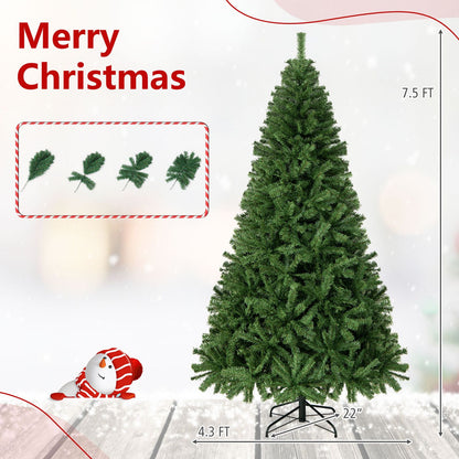 PVC Artificial Christmas Tree, Hinged, 7.5 ft, Green Christmas Tree at Gallery Canada