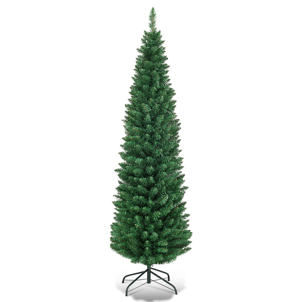 PVC Artificial Slim Pencil Christmas Tree, 5', Green Christmas Tree at Gallery Canada
