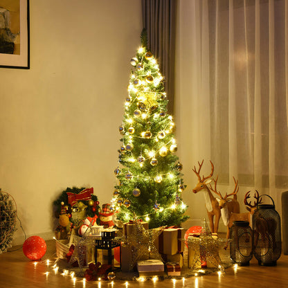 PVC Artificial Slim Pencil Christmas Tree, 5', Green Christmas Tree at Gallery Canada