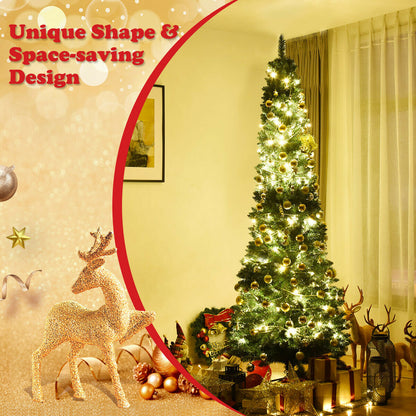 PVC Artificial Slim Pencil Christmas Tree, 7', Green Christmas Tree at Gallery Canada