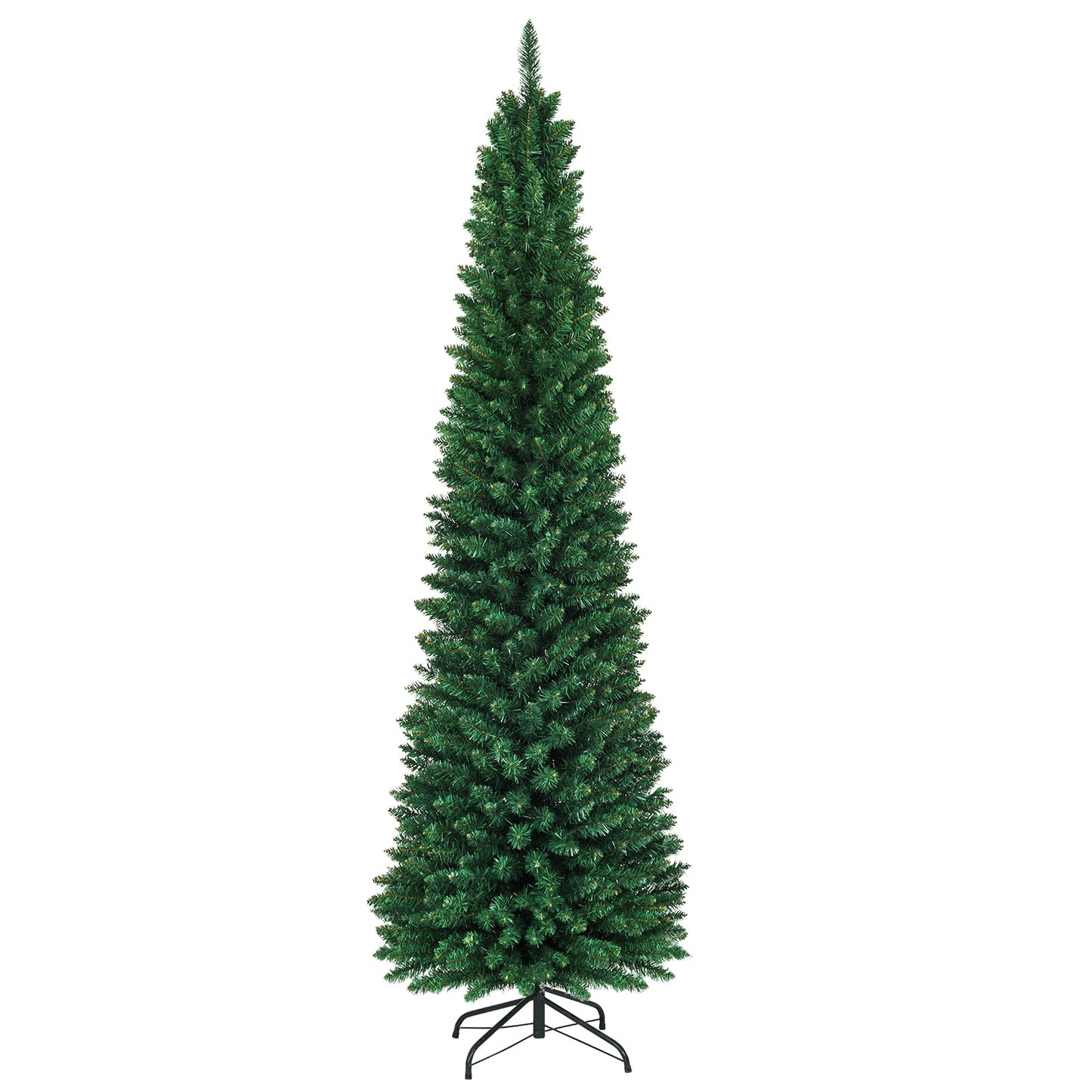 PVC Artificial Slim Pencil Christmas Tree, 8 Feet, Green Christmas Tree Green at Gallery Canada