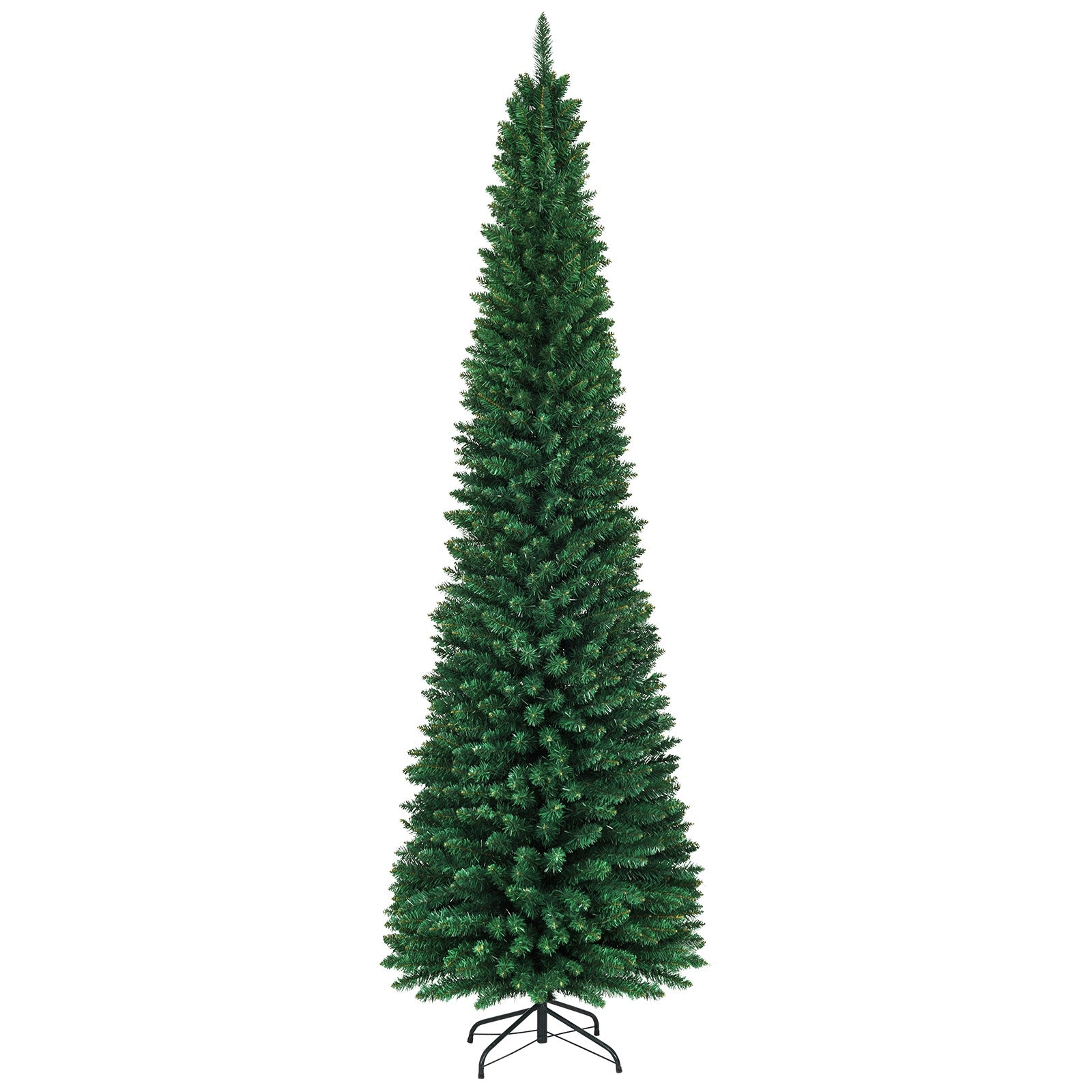 PVC Artificial Slim Pencil Christmas Tree, 9', Green Christmas Tree at Gallery Canada
