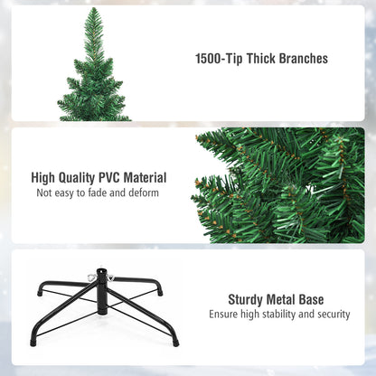 PVC Artificial Slim Pencil Christmas Tree, 9', Green Christmas Tree at Gallery Canada