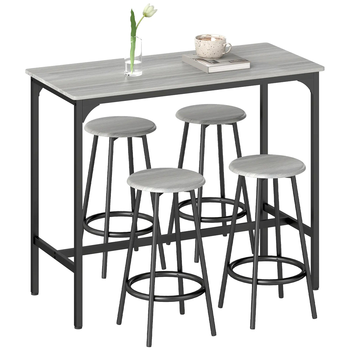 5-Piece Counter Height Bar Table Set, Dining Table for 4 Bar Sets at Gallery Canada