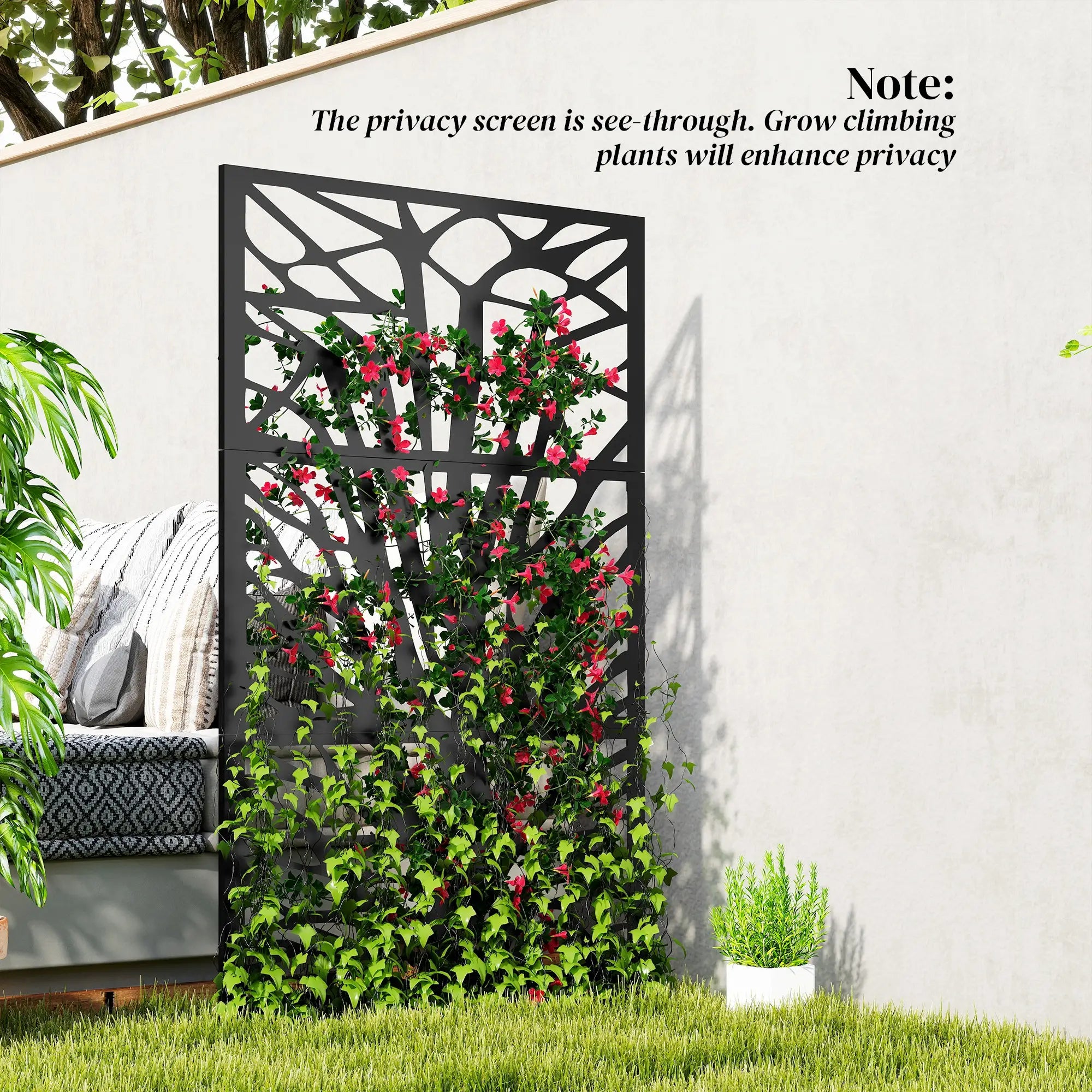 Metal Outdoor Privacy Screen, 72