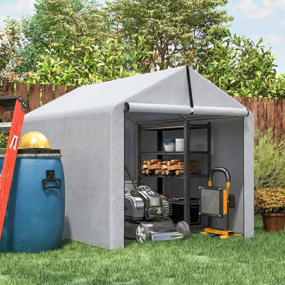 7' x 5' Portable Bike Shed, Waterproof Tent with Zipper Door Portable Shed at Gallery Canada